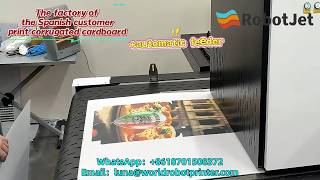 RobotJet single pass printer for corrugated board, carton box #corrugatedcardboard #cartonprinting