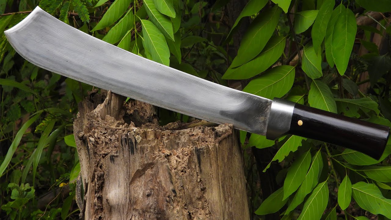 Knife Making A Bolo Machete Knife Out of Car Leaf Spring