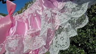Gorgeous Shiny Sparkling Satin Pink Panties  screenshot 5