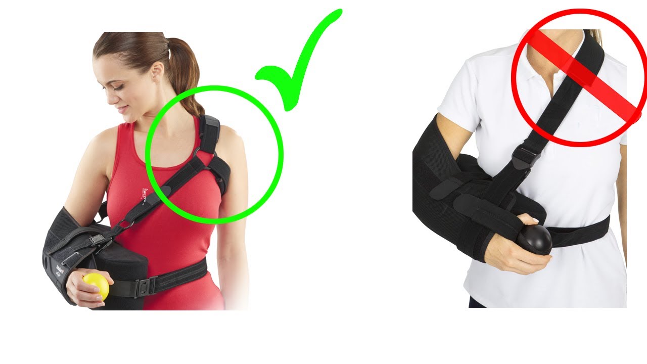 How To Wear A Sling After Rotator Cuff Repair Strap Adjustment YouTube how-to-wear-a-sling-after-rotator-cuff-repair-strap-adjustment-youtube