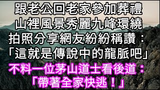 跟老公回老家參加葬禮山裡風景秀麗九峰環繞拍照分享網友紛紛稱讚「這就是傳說中的龍脈吧」不料一位茅山道士評論道「快逃」 #心書時光 #為人處事 #生活經驗 #情感故事 #唯美频道 #爽文