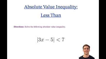 Absolute Value Inequalities (Less Than)