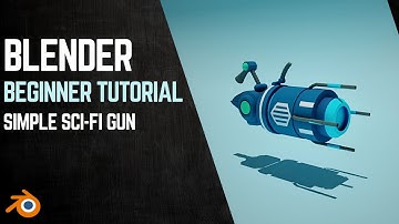 Blender Beginner Tutorial | Sci-Fi Gun In Roughly 5 Minutes (Timelapse)