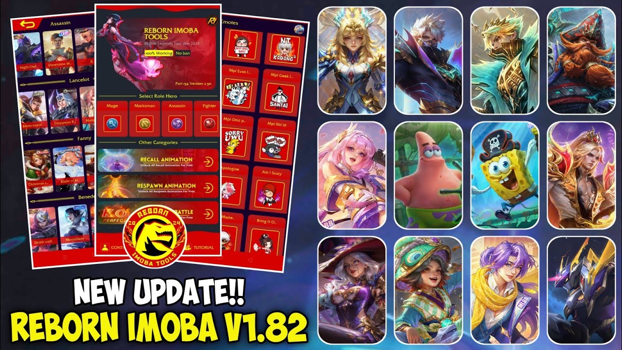 NEW REBORN IMOBA V1.82 | APK SCRIPT SKIN MLBB NO BAN
