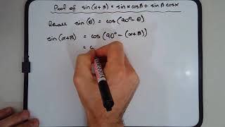 How to prove the trigonometric compound angle identity sin(A+B)=sinAcosB+sinBcosA