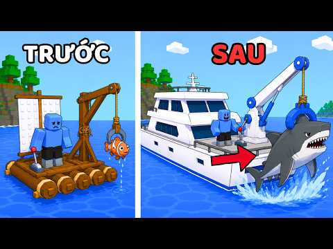Hành Trình Từ Chiếc Bè Gỗ Đến Trở Thành Chủ Tàu Săn Cá Mập Trong Roblox | Claw Fishing