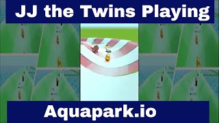 Play Aquapark.io for free | JJ the Twins Playing Aqua.io | Funny Game for Kids