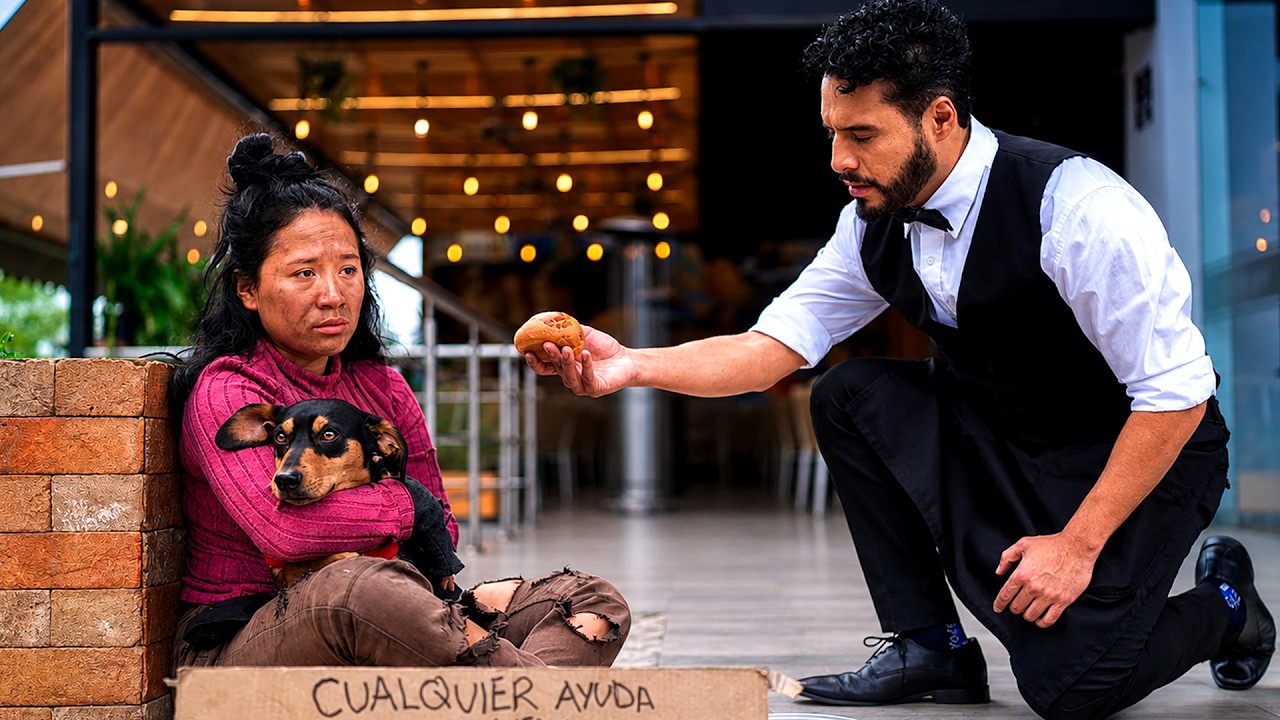 Mesero le dio de comer a una vagabunda y ella cambio su vida