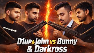 🔥 BGMI TDM Room 2v2 – S12K Challenge Gone Wrong! 🔥D1up &amp; John 🆚 Bunny &amp; Darkross