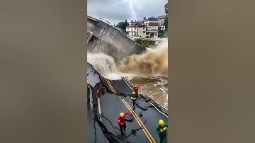 Building Collapses Instantly Due to Ground Subsidence!