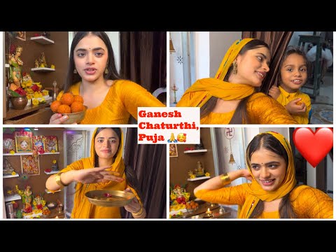 🙏Ganesh Chaturthi ki puja ki itne Ache se 🙈❤️ || Dipika Rana Vlog ￼