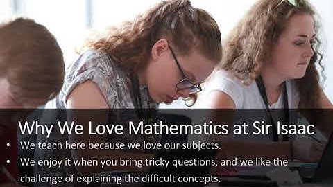 Introduction to Mathematics at Sir Isaac Newton Sixth Form 2020
