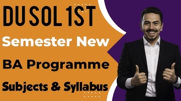 DU SOL NEP BA Prog 1st Semester Syllabus? Delhi University BA Programme UG First Semester Syllabus!