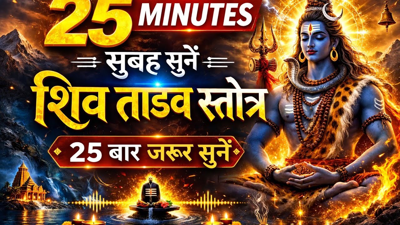 सुबह सुनें 30 मिनट शिव तांडव स्तोत्र 🔱 Powerful Shiv Tandav 🙏 Morning Bhajan