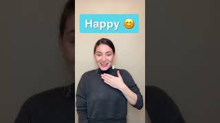 Feelings Signs in American Sign Language - Part 1 #shorts