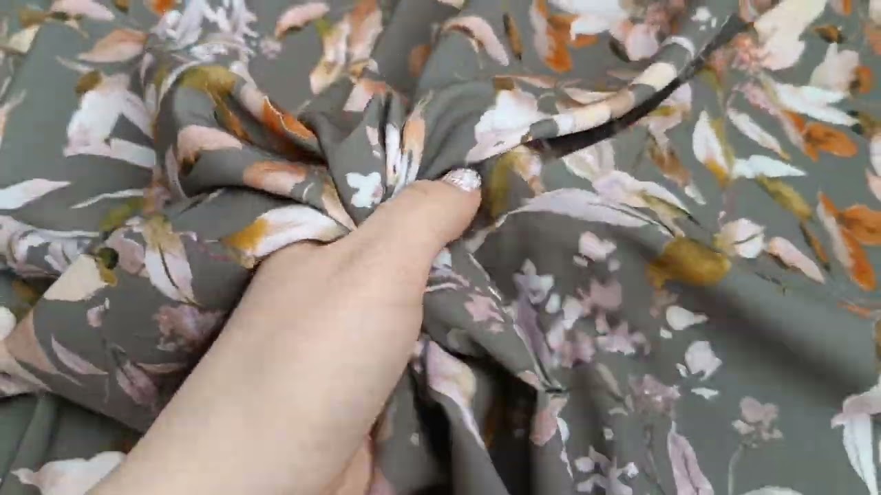 Супер софт принт зеленый листья, цветы