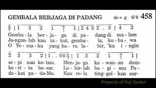 [Instrumen/Iringan] GEMBALA BERJAGA DI PADANG - Puji Syukur No. 458 - Lagu Masa Natal