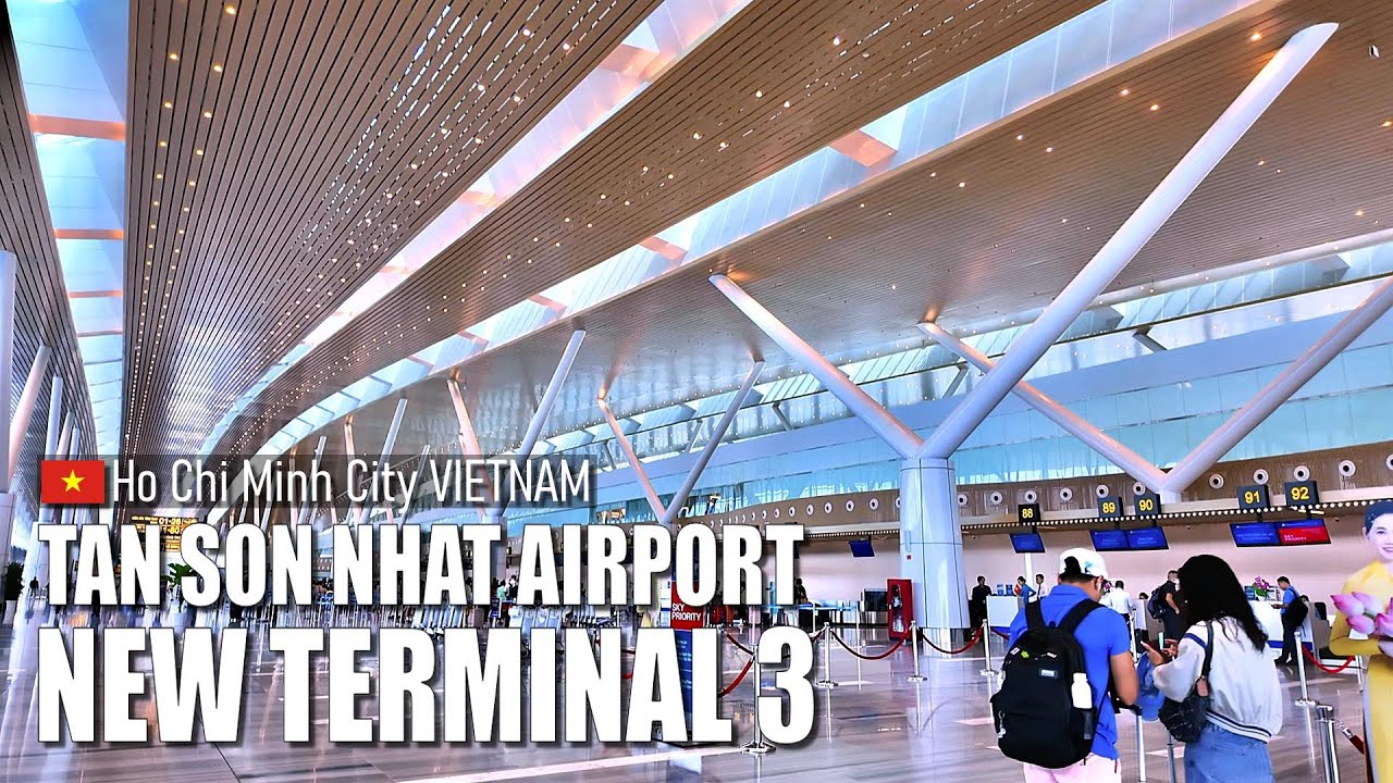 The New Airport Terminal 3 of Tan Son Nhat Airport (SGN) - Saigon, Vietnam 🇻🇳 - Walking Tour [4K]