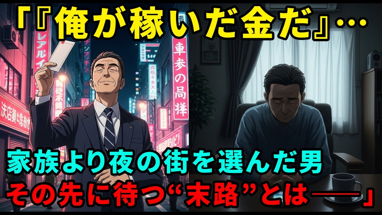 【退職金の罠｜夫婦の危機】家族より夜の街を選び「俺が稼いだ金だ」と豪語した男の末路…孤独死の現実