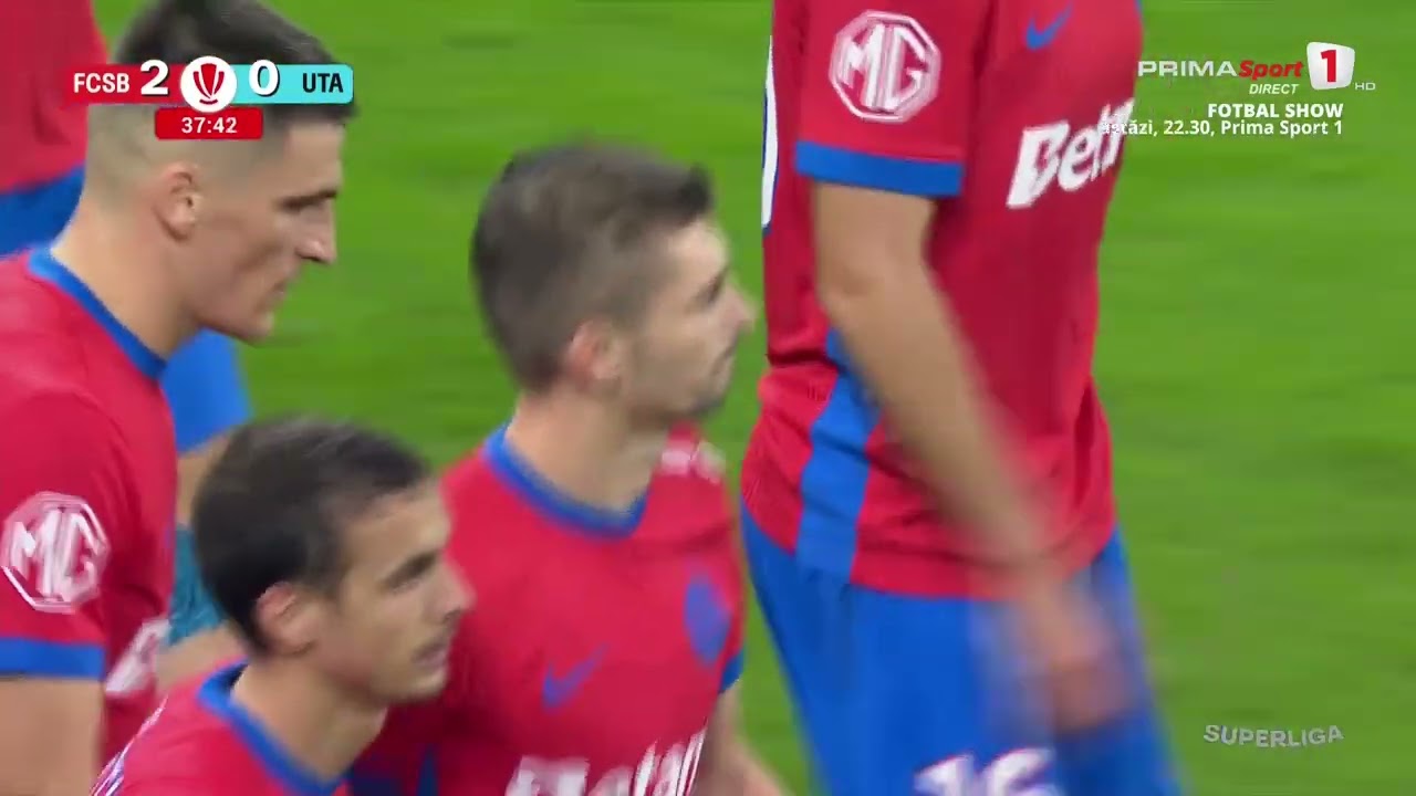 REZUMAT: FCSB – UTA Arad 4-0. FCSB face scorul etapei şi e la 3 puncte de play-off
