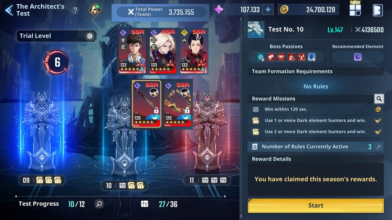 400K+ TP GAP | Trials LV.6 - Architect's Test No. 10 w/ new weapons | Solo Leveling: Arise