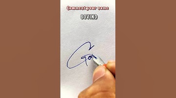 Unique signature style for GOVIND name ✍️✨// handwritten // calligraphy #signature #shorts