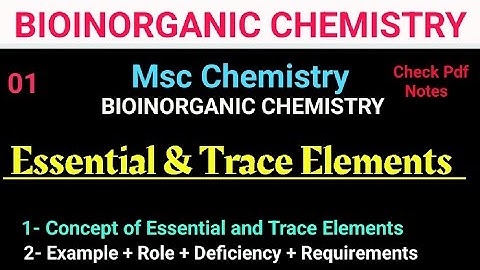Essential and Trace Elements #bioinorganic #mscchemistrynotes #bscchemistry @itschemistrytime