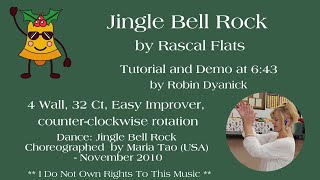 Jingle Bell Rock, Easy Improver Line dance Tutorial and Demo at 6:43