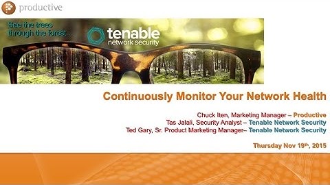 Tenable SecurityCenter CV Webinar