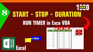 #8 - Run Timer Start - Stop - Duration in Excel VBA | Learn Excel | MsOffice Learning | Excel VBA screenshot 4