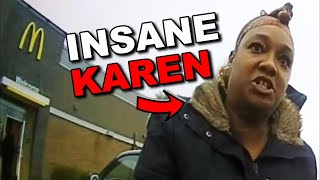 Insane Karen has MELTDOWN at McDonald's and gets Arrested