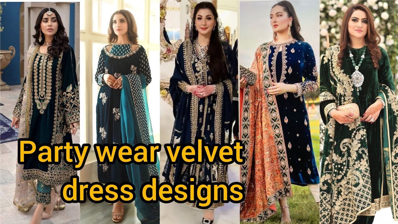 Velvet dresses designs for wedding party|| beautiful velvet dress|| Fashion Hub 