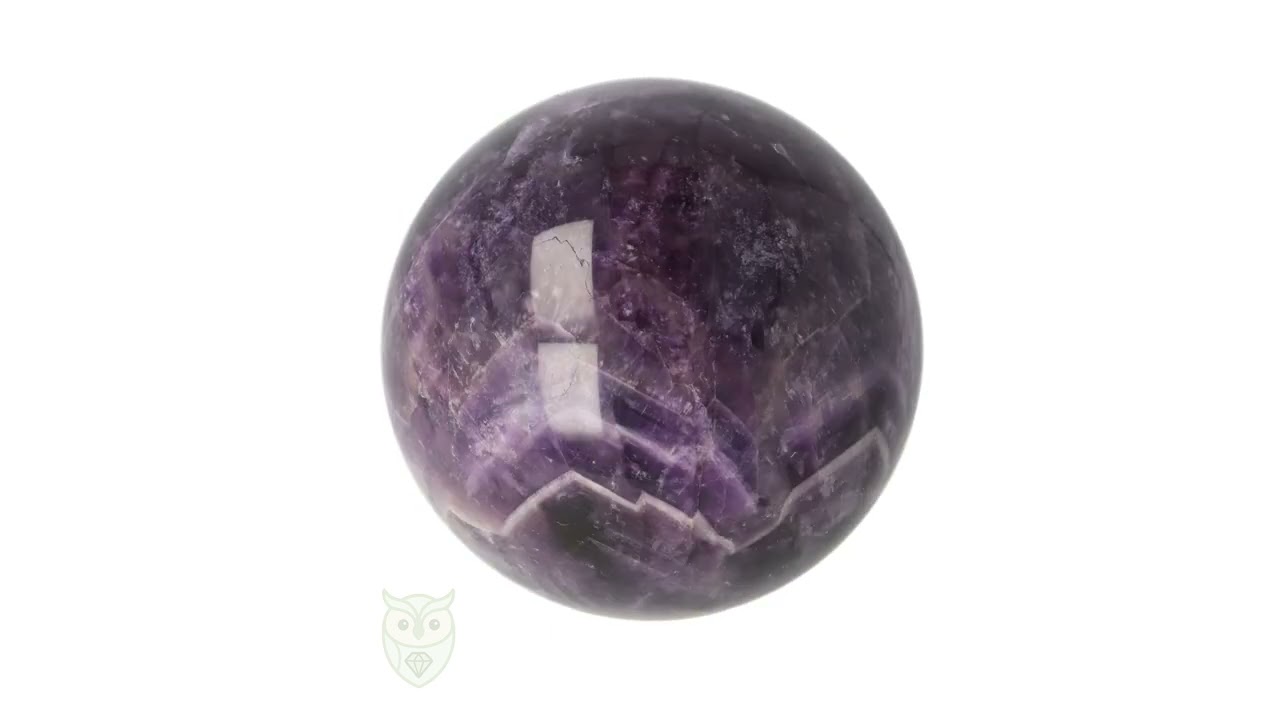 Chevron Amethist bol Nr 22   Ø 6 32 cm - Edelstenen bol kopen