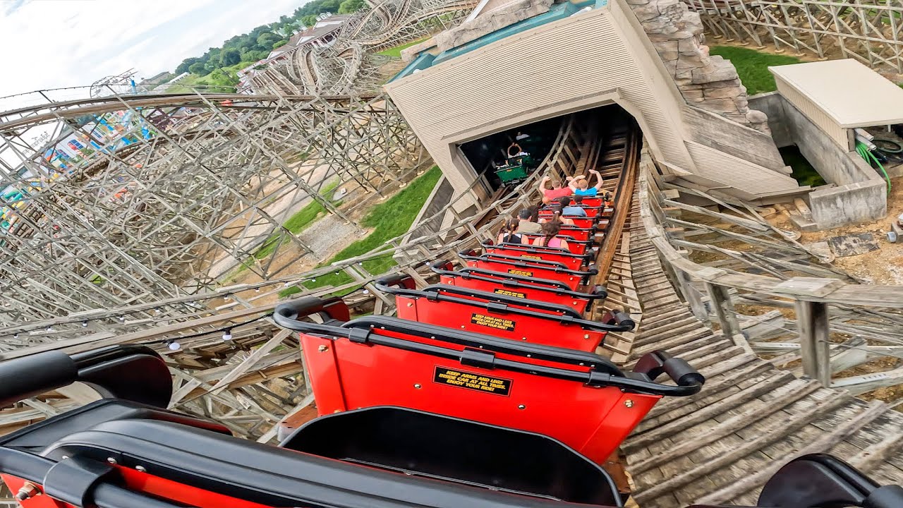 BACK ROW Lightning Racer POV // Hersheypark Racing Roller Coaster YouTube