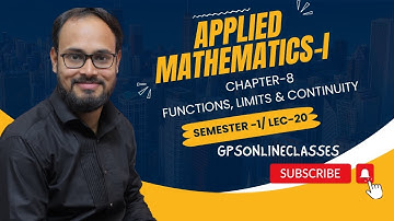 Functions, Limits & Continuity | Applied Mathematics-1 | Up Polytechnic Sem-1