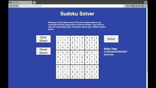 Sudoku Solver Demo