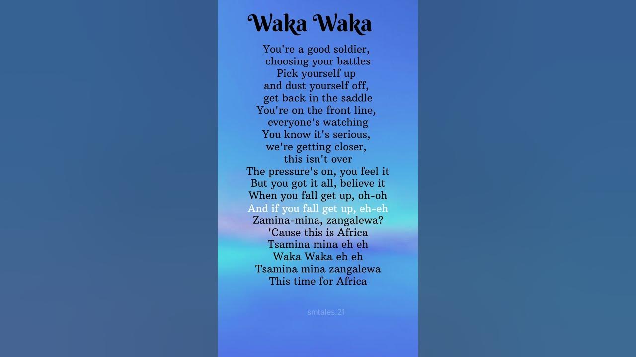 Waka Waka (This time for africa) - Shakira ft. Freshlyground #lyrics #wakawaka