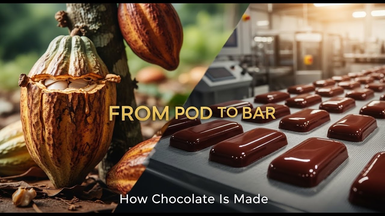 How Chocolate Is Made | From Cocoa Farm to Modern Factory | Bean to Bar Process