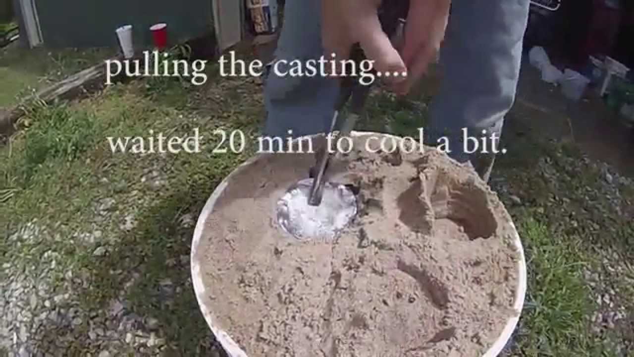 casting aluminum at home, DIY furnace. YouTube