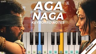 Video thumbnail of "Aga Naga ❤️‍🔥 Keyboard Notes & Chords | Ponniyin Selvan - 2 | A R Rahman | Trisha | PS 2 | PRISAI"