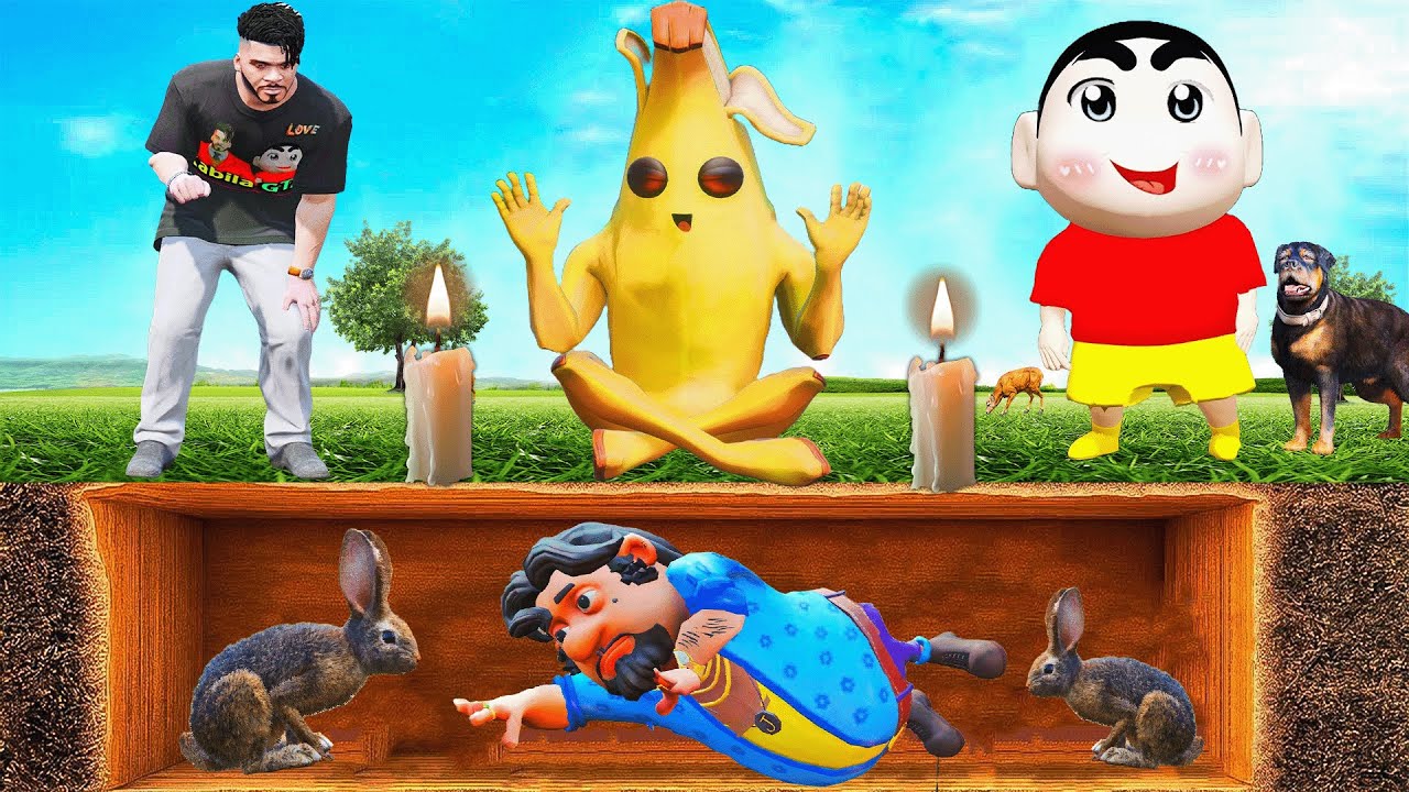 GTA 5 Bangla - কলা বাবা Franklin Shinchan Chop heals John