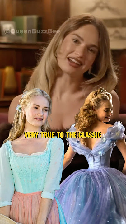 Lily James Shares Her Memories of Wearing the Iconic Cinderella Dresses ✨ #LilyJames #shorts