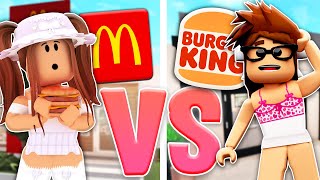 MCDONALDS vs BURGERKING (BLOXBURG BUILD BATTLE)