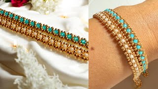 BEADS JEWELRY MAKING TUTORIAL: How to make a Tennis Bracelet
