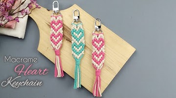 DIY Macrame Heart Keychain | Step By Step Tutorial