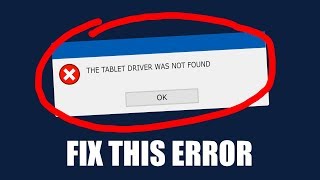 How to fix Wacom tablet 'ERROR DRIVER NOT FOUND' Alert without Restarting Windows