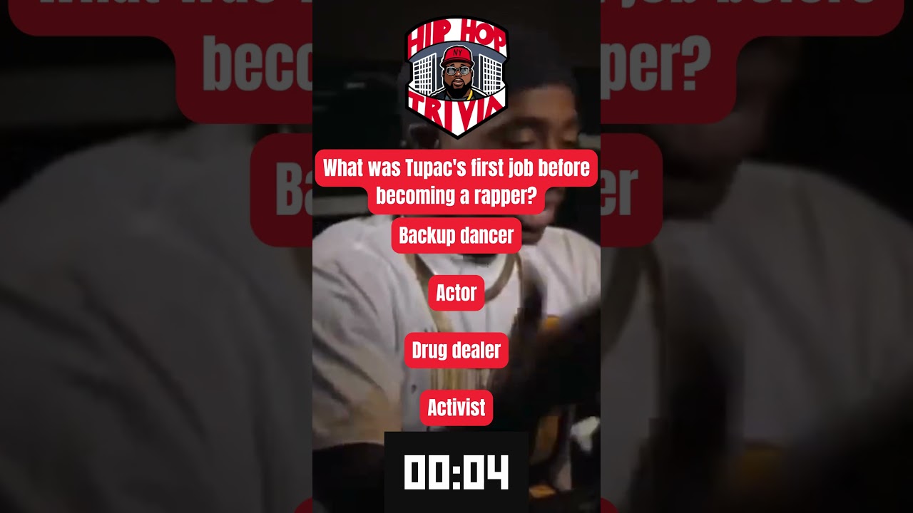 What was Tupac's first job in the entertainment industry 