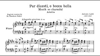 Pur dicesti, o bocca bella (A. Lotti) - E Major Piano Accompaniment