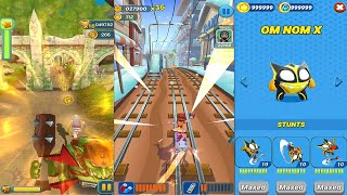Jungle Endless Run vs Subway Princess Runner vs Om Nom Amazing Run |Kids GamePlay Walkthrough V#169 screenshot 3