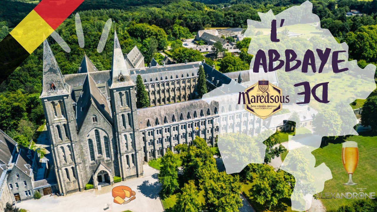 Visite aérienne de l’abbaye de Maredsous - Province de Namur, Belgique ...